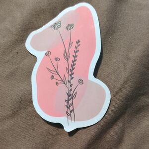 Floral Design Sticker - Pink and Tan 🔥🔥🔥20/$10, Bundle And Save